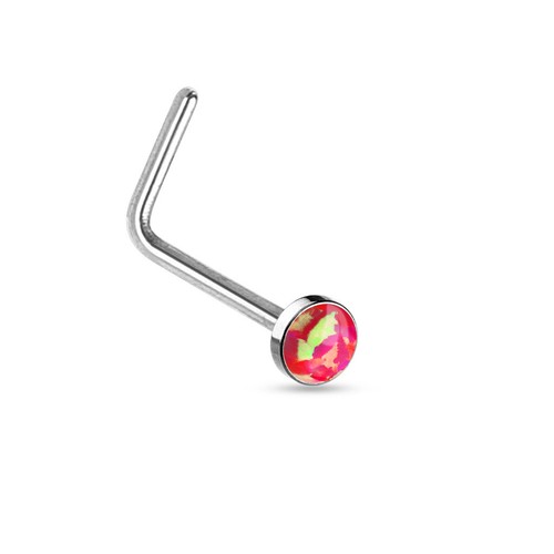 Red fire opal - red, flat