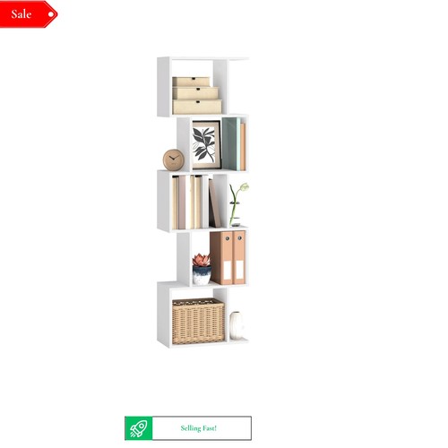 Tier bookcase room divider - 6-tier,