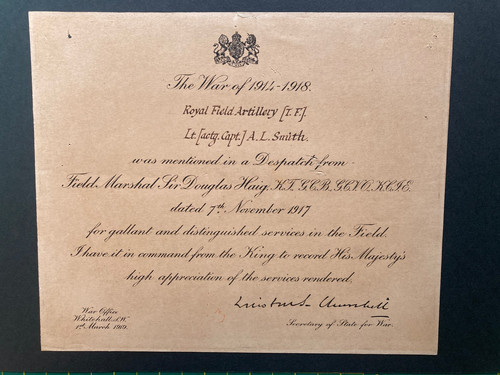 Ww1 mention despatches - ww1, in