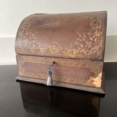 Antique leather bound letter - antique,