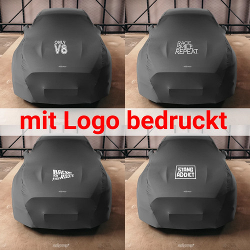 Indoor car cover grey logo - car,