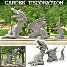 Dragon Garden Decor Statue Large Dragon Gothic Resin For Outdoor Ornament Z2P0