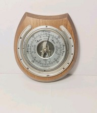 Vintage Shortland Smiths SB Solid Wood Wall Hanging Horseshoe Barometer
