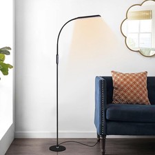 LED Floor Lamp with Touch Control Dimmable Adjustable Gooseneck For Room Black