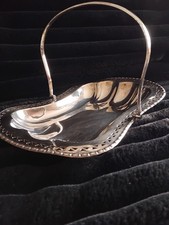 Silver plate serving basket. Bread/cake/biscuits. Sheffield. James Deakin & Sons