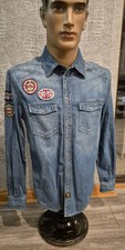 Norton Motorcycles Denim Patch Shirt Medium NEW Pepe Jeans 