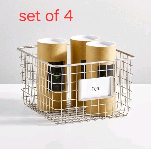 Mdesign metal storage baskets - metal,
