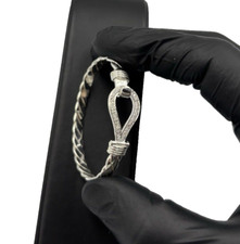 Baby Bangle Silver HOOK Bangle/  -  NEW - Gift Boxed Child Bangle