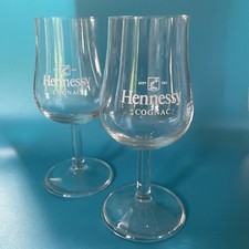 Pair Of Vintage Hennessy Cognac Stemmed Nosing Glasses  