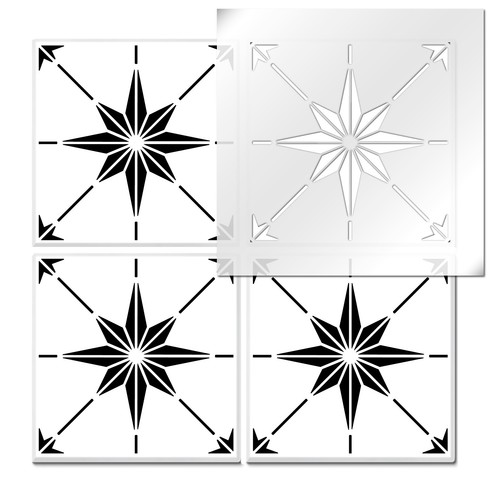Stow star tile stencil - stow, stencil-