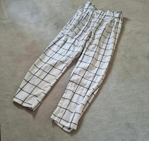 Primark white black check - white,