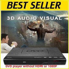 DVD Player Compact Multi Region HDCD CD VCD Music Disc Upscaling USB W/ Remote