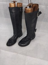 Red Or Dead Black Leather Low