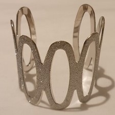 Unusual Silver Cuff Bangle Bracelet Womens Ladies Jewellery Gift Costume Fashion