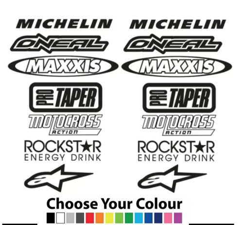 Motocross vinyl stickers