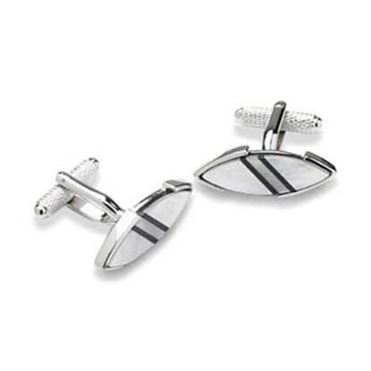 Eye shaped mop cufflinks - eye-shaped, by
