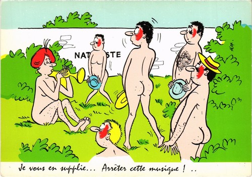 Cpm naturists humor pin up - -,