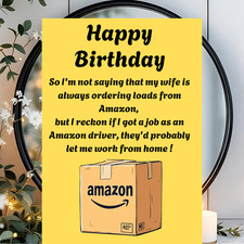 Funny Birthday Card "Amazon