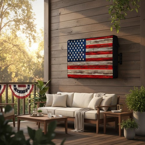Vintage american flag outdoor - american,