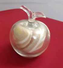  Alum Bay Isle of Wight Coloured Sand Souvenir Glass Apple Fruit