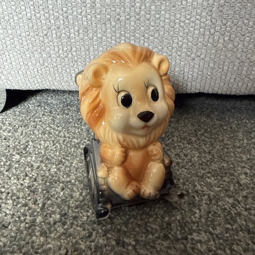 Vintage ceramic lion money - vintage,