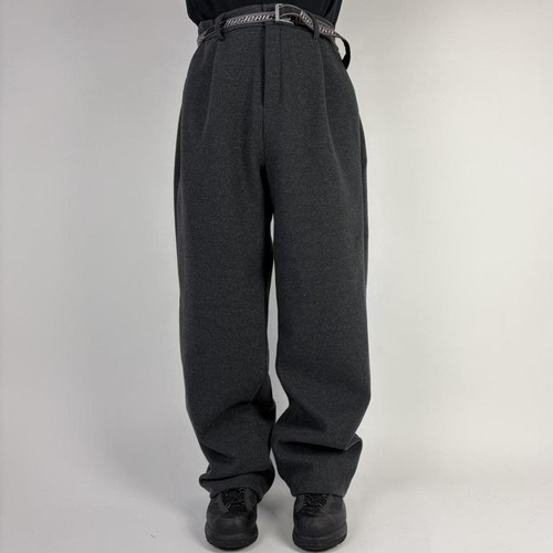 Grey pleated wide - wide, wooly