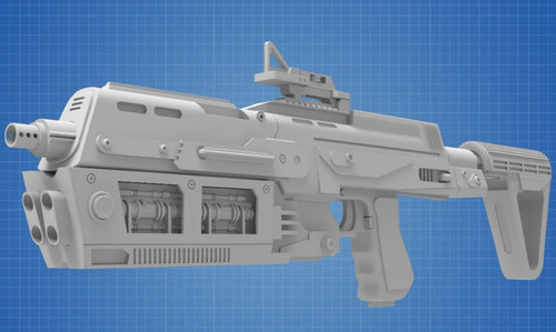 Blaster 1 scale 3d - blaster, 1:1