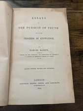 1844 SAMUEL BAILEY Essays on