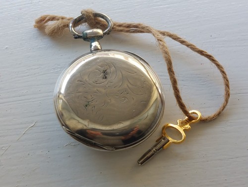 Antique silver key - silver,