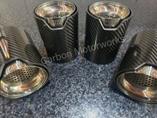 4 x Bmw Exhaust Tips Carbon
