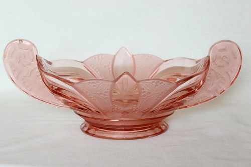Art deco pink glass - art,