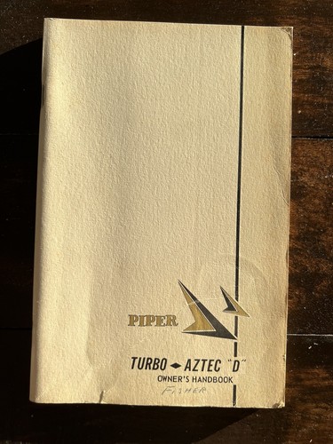 Piper turbo aztec owner s - piper, d