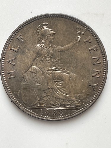 1933 george half penny - 1933, coin