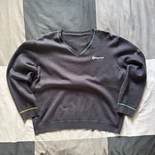 Stagecoach Bus Current Design Knitted cotton Jumper Size XL worn once Navy Warm