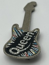 Queen Vintage Limited Edition Guitar Shaped Metal Pin Badge 