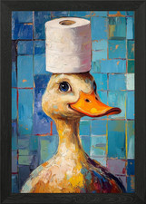 Duck with Toilet Paper Hat