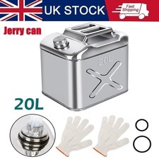 20L 304 Jerry Can Stainless Steel Fuel Gas Storage for Boat/4WD/Car/Motorbike