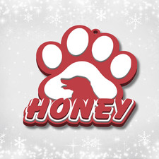 Christmas Personalised Dog Name Hanging Xmas Tree Bauble Ornament Decoration