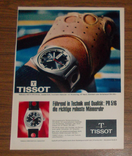 Rare advertising tissot 516 - tissot, pr