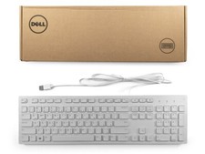 Genuine Original DELL USB Keyboard WHITE KB216 SLIM ARABIC Layout 3P01D