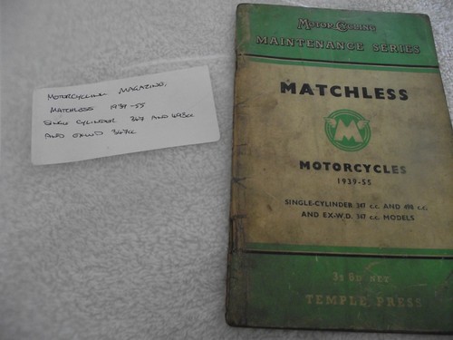 Matchless motorcycles 1939 - motorcycles, 1939-55