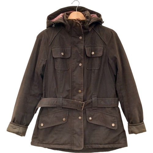 Barbour wax jacket - uk12, brown