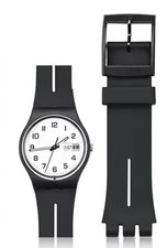 17mm Strap Swatch Watches Men Women Soft Silicone Sport Waterproof Watch Band