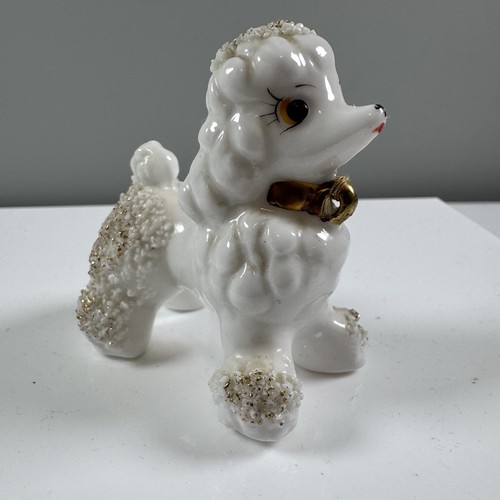 Vintage porcelain poodle - vintage,