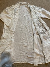 Vintage Italian 100% Linen Kimono/ Kaftan Style, Light Long Cardigan.