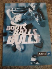 RUGBY BOOTS BALLS BULLS MITRE 1997 ADVERT A4 FILE 55