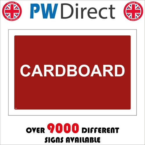 Sign cardboard recycling boxes - recycling,