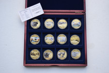 75th Anniversary of WWII Gold Plated 12 Coin Collection - in Case