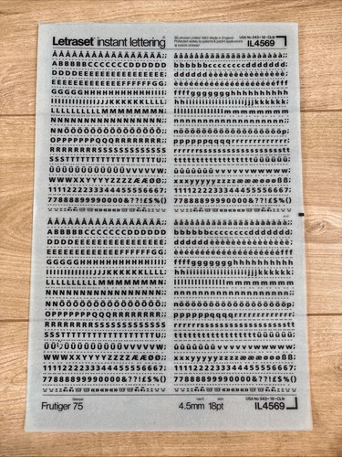Letraset rub transfer - on,