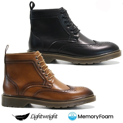Mens memory foam brogue - mens,